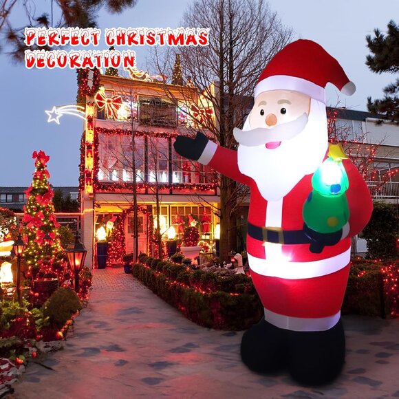 ⚡8FT Christmas Inflatable  Large Blow up Santa Built-in LED Outdoor Decoration - Picture 8 of 8